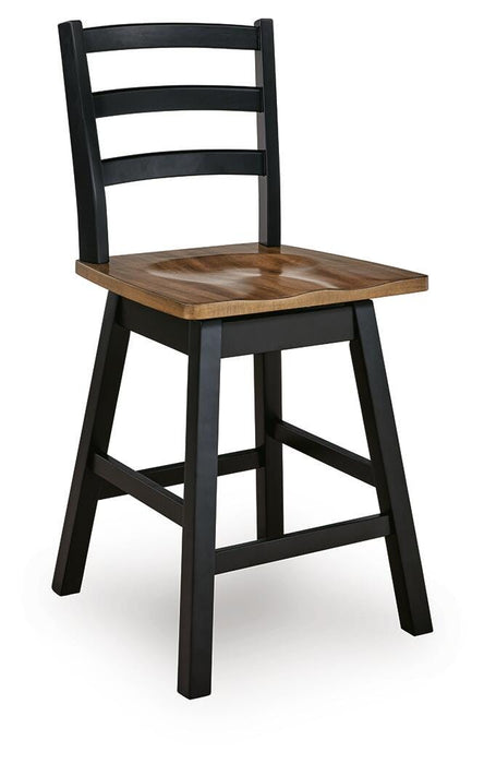 Wildenauer Counter Height Swivel Barstool - Venta Furnishings (San Antonio,TX)