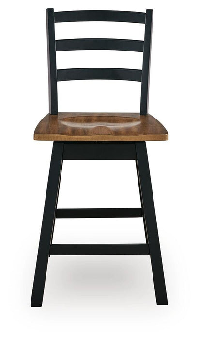 Wildenauer Counter Height Swivel Barstool - Venta Furnishings (San Antonio,TX)