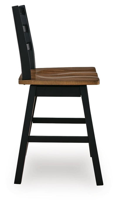 Wildenauer Counter Height Swivel Barstool - Venta Furnishings (San Antonio,TX)