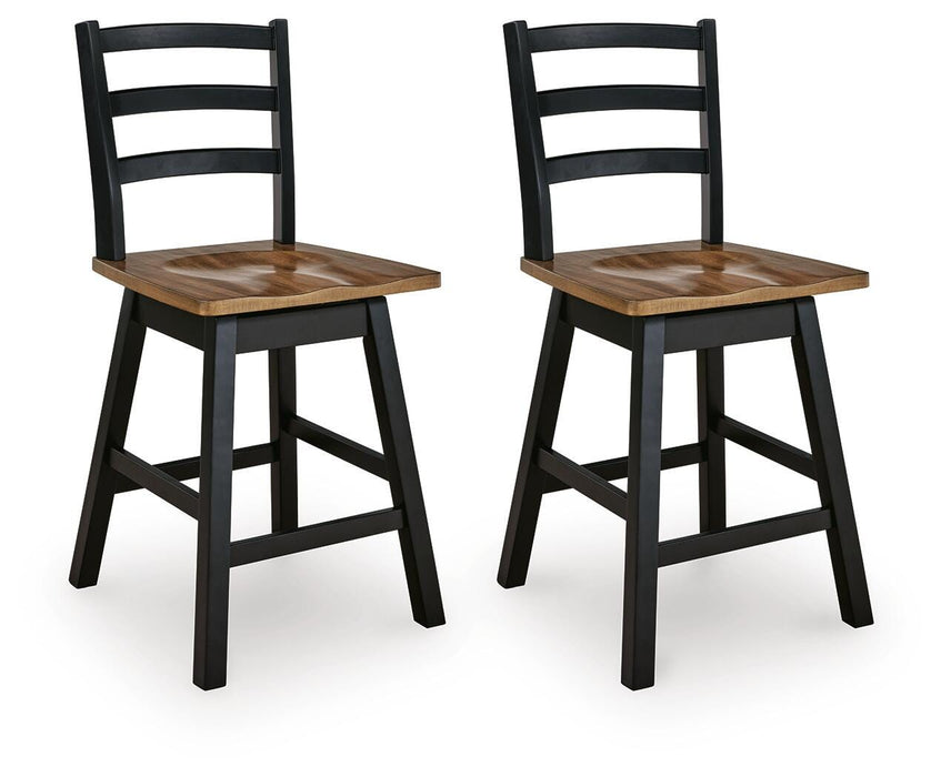 Wildenauer Counter Height Swivel Barstool - Venta Furnishings (San Antonio,TX)