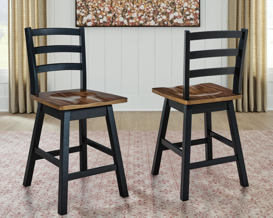 Wildenauer Counter Height Swivel Barstool - Venta Furnishings (San Antonio,TX)