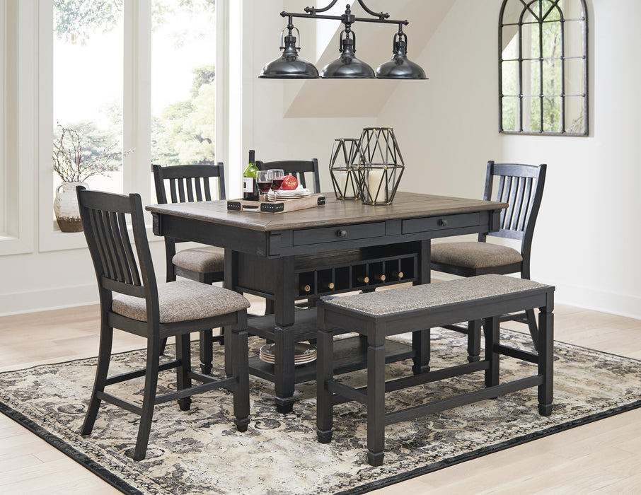Tyler Creek Counter Height Dining Set - Venta Furnishings (San Antonio,TX)