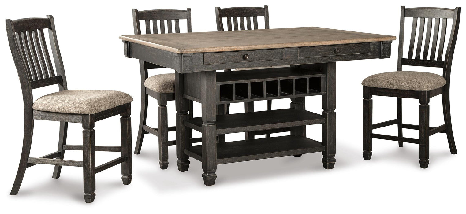 Tyler Creek Counter Height Dining Set - Venta Furnishings (San Antonio,TX)