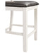 Martin 5pc Counter Set (Dark Brown Top - White Base) - Venta Furnishings (San Antonio,TX)