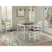 Martin 5pc Counter Set (Dark Brown Top - White Base) - Venta Furnishings (San Antonio,TX)