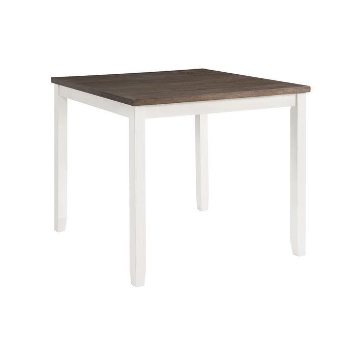 Martin 5pc Counter Set (Dark Brown Top - White Base) - Venta Furnishings (San Antonio,TX)