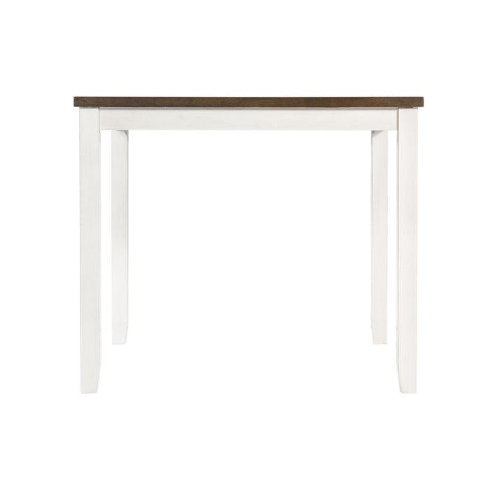Martin 5pc Counter Set (Dark Brown Top - White Base) - Venta Furnishings (San Antonio,TX)