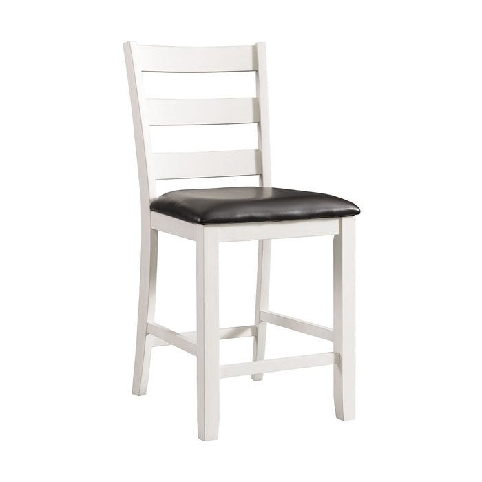 Martin 5pc Counter Set (Dark Brown Top - White Base) - Venta Furnishings (San Antonio,TX)