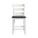 Martin 5pc Counter Set (Dark Brown Top - White Base) - Venta Furnishings (San Antonio,TX)