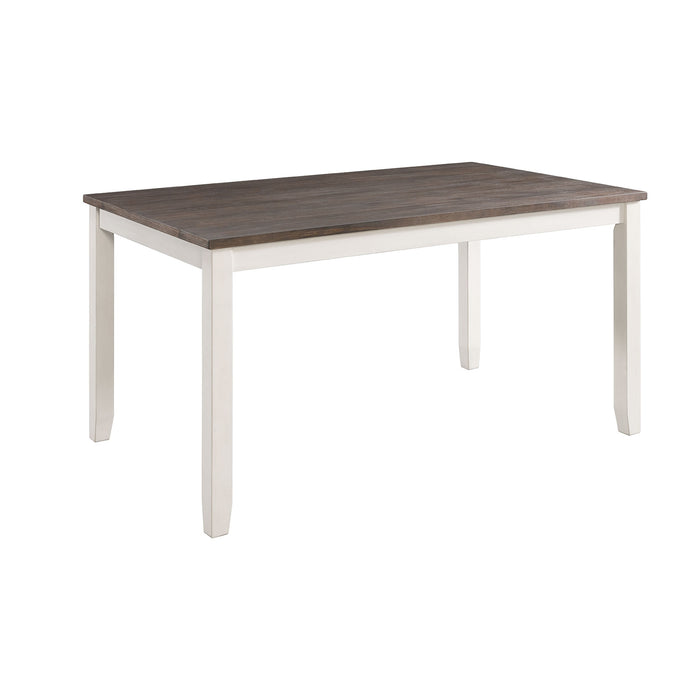 Martin 5 Pc Dining set (Dark Brown Top - White Base) - Venta Furnishings (San Antonio,TX)