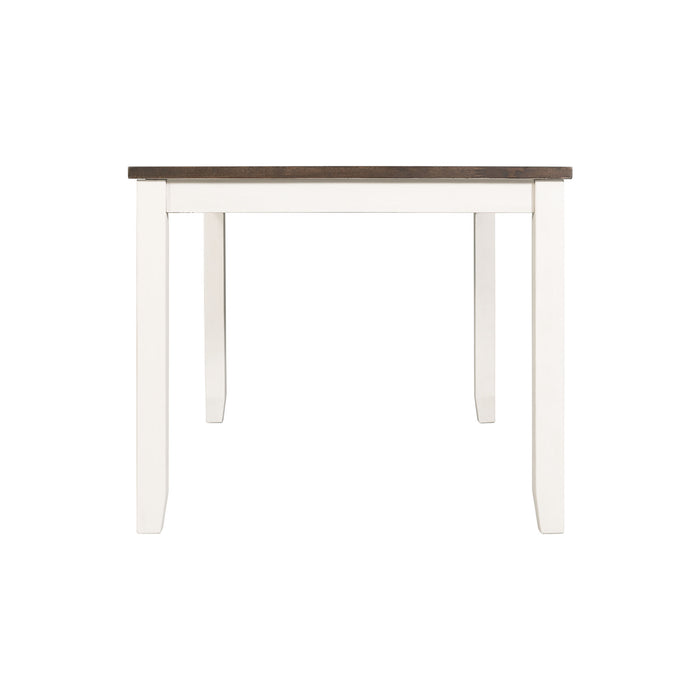 Martin 5 Pc Dining set (Dark Brown Top - White Base) - Venta Furnishings (San Antonio,TX)
