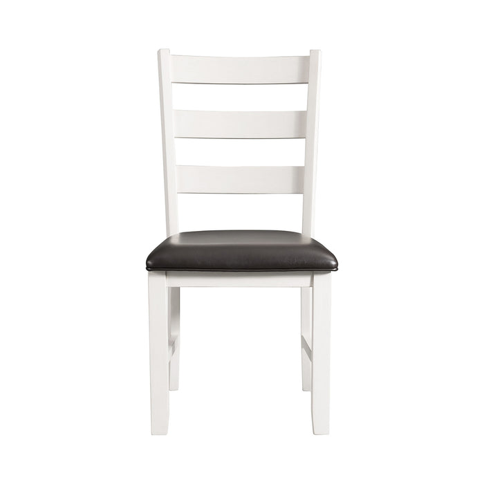 Martin 6 Pc Dining set (Table+ 4 + Bench) (Dark Brown Top - White Base) - Venta Furnishings (San Antonio,TX)