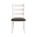 Martin 6 Pc Dining set (Table+ 4 + Bench) (Dark Brown Top - White Base) - Venta Furnishings (San Antonio,TX)
