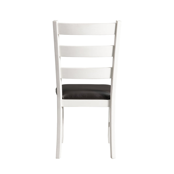 Martin 6 Pc Dining set (Table+ 4 + Bench) (Dark Brown Top - White Base) - Venta Furnishings (San Antonio,TX)