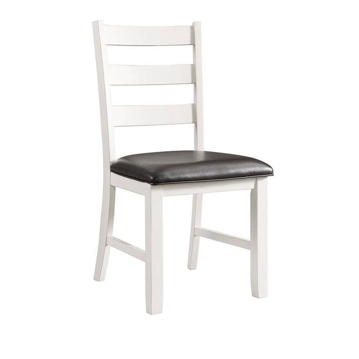 Martin 6 Pc Dining set (Table+ 4 + Bench) (Dark Brown Top - White Base) - Venta Furnishings (San Antonio,TX)