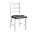 Martin 6 Pc Dining set (Table+ 4 + Bench) (Dark Brown Top - White Base) - Venta Furnishings (San Antonio,TX)