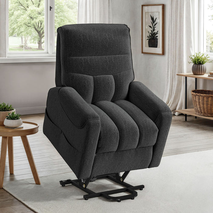 Desoto Power Lift Chair in Sahara Black