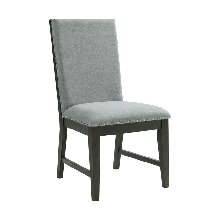 Donovan Upholstery Side Chair Dark (2 Per Pack) - Venta Furnishings (San Antonio,TX)