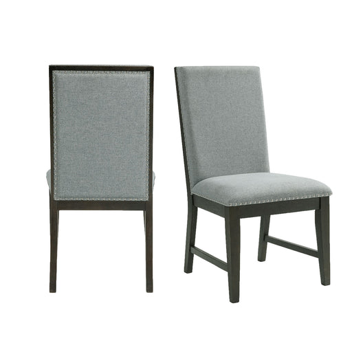 Donovan Upholstery Side Chair Dark (2 Per Pack) - Venta Furnishings (San Antonio,TX)