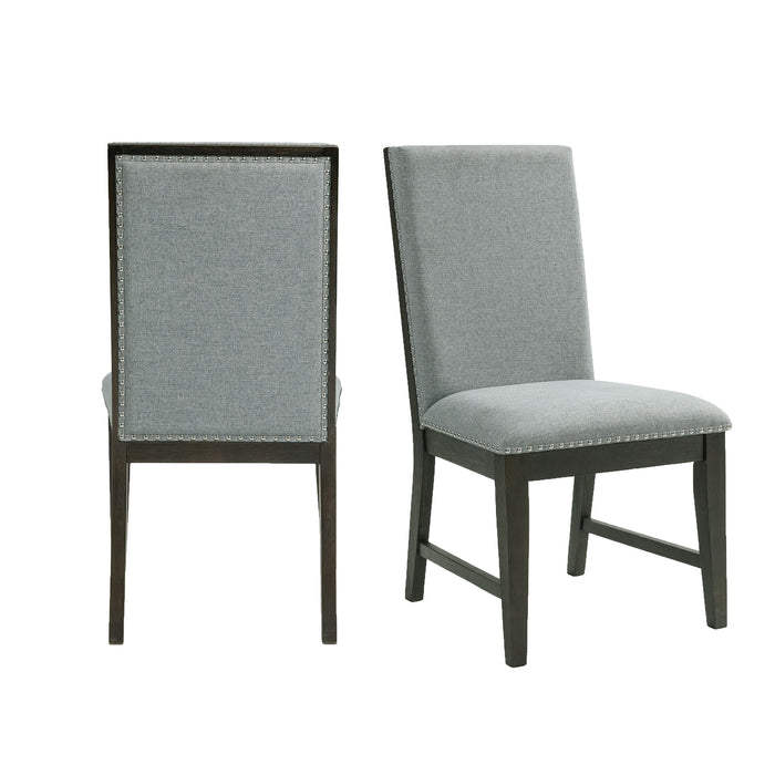 Donovan Upholstery Side Chair Dark (2 Per Pack) - Venta Furnishings (San Antonio,TX)