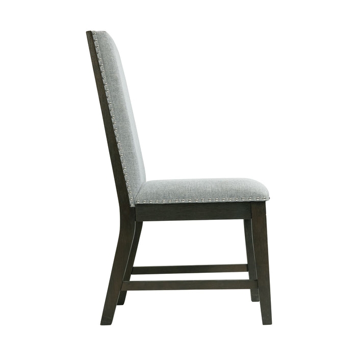 Donovan Upholstery Side Chair Dark (2 Per Pack) - Venta Furnishings (San Antonio,TX)