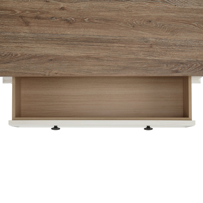 Eastwood Youth 5-Drawer Chest in Brown and Off-White