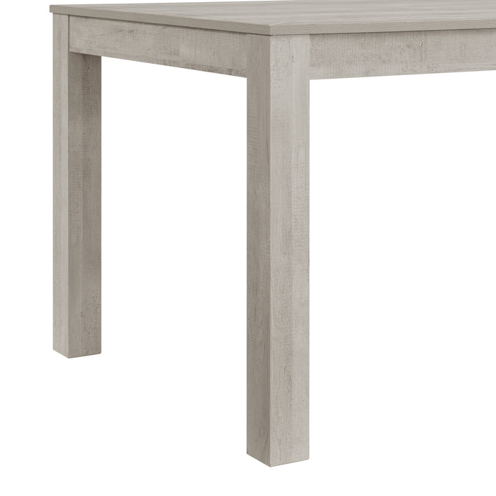 Eleanor Standard Height Dining Set in White-Rectangular Table and Four Chairs