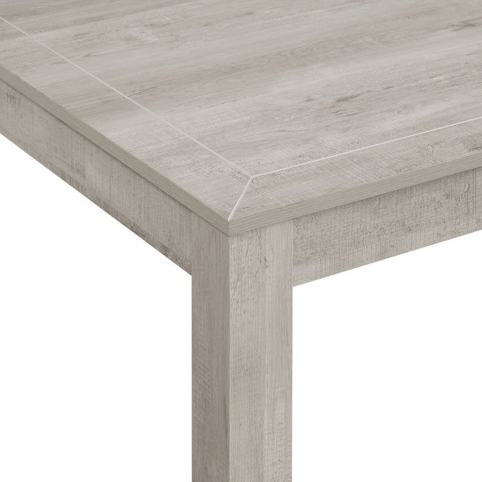 Eleanor Standard Height Dining Set in White-Rectangular Table and Four Chairs