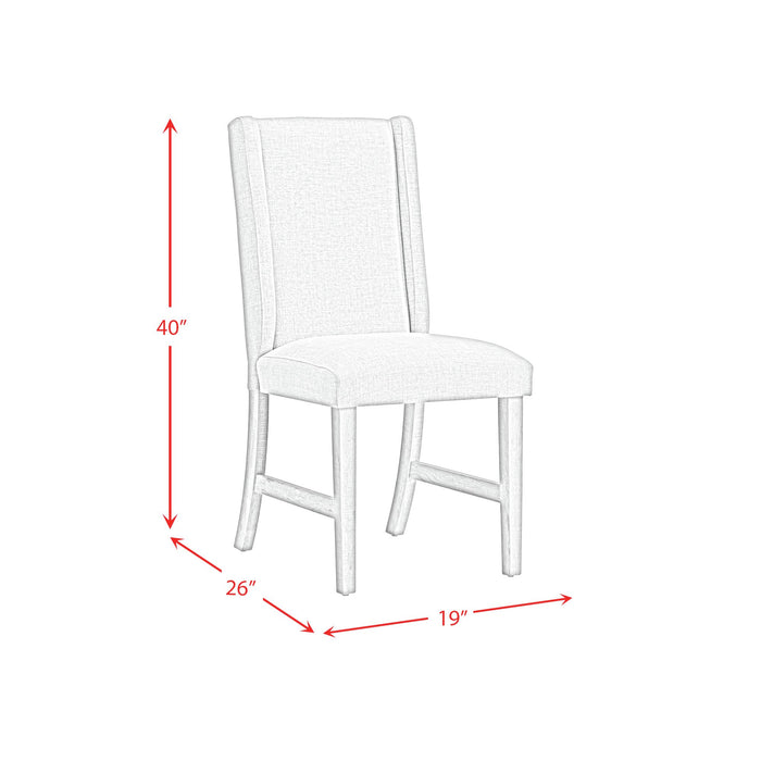 Eleanor Standard Height Dining Set in White-Rectangular Table and Four Chairs