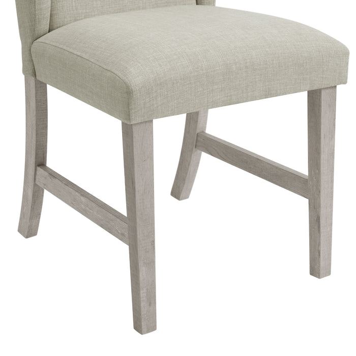Eleanor Standard Height Dining Set in White-Rectangular Table and Four Chairs