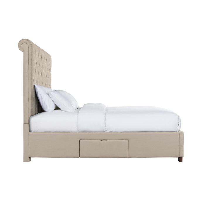 Waldorf Queen Upholstered Storage Bed - Venta Furnishings (San Antonio,TX)