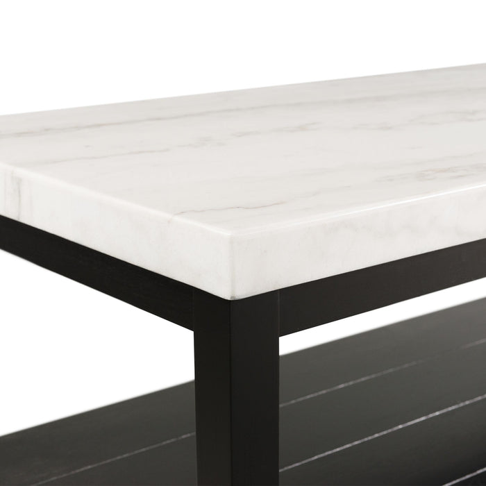 Marcello White Marble Rectangle Coffee Table - Venta Furnishings (San Antonio,TX)