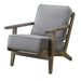 Metro Accent Chair in Slate w/ Antique Legs - Venta Furnishings (San Antonio,TX)