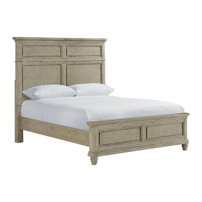 Whit-Ash Panel Bedroom Set with Door Chest