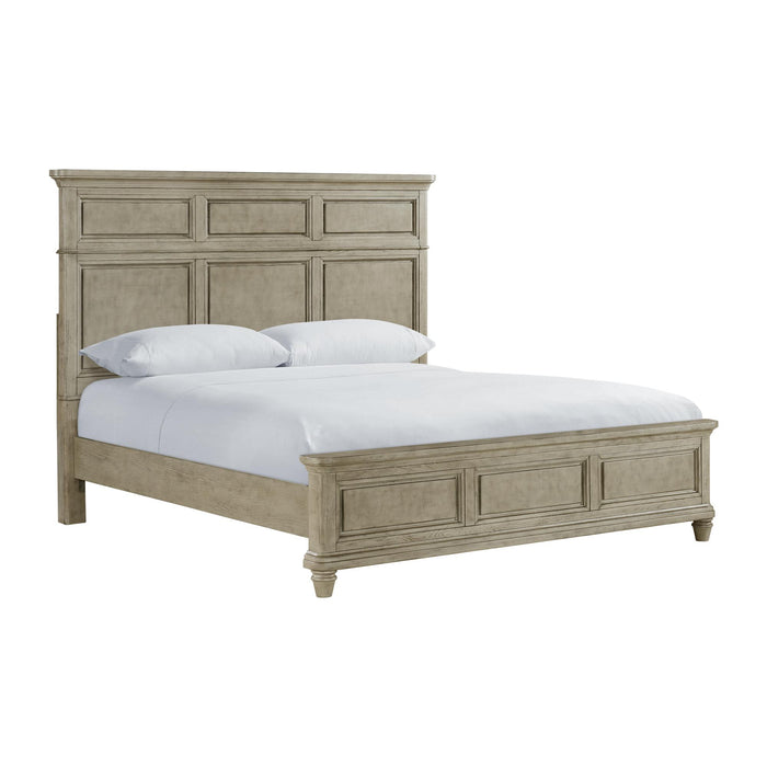 Whit-Ash Panel Bedroom Set with Door Chest