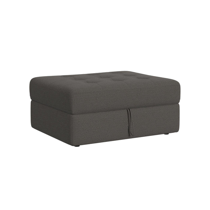Options One Storage Ottoman in Palmer Plus Ash