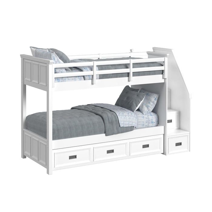 Hampton Kids Over Bunk with Staircase and Trundle - Venta Furnishings (San Antonio,TX)
