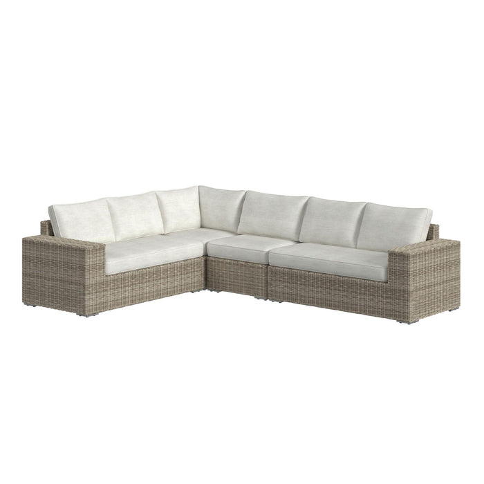 Carmona 6PC Conversion Set in Natural and Olefin Beige with Ottoman