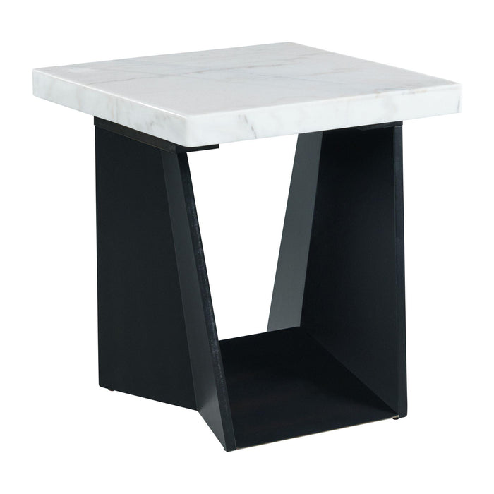 Beckley End Table Complete in White Marble Top