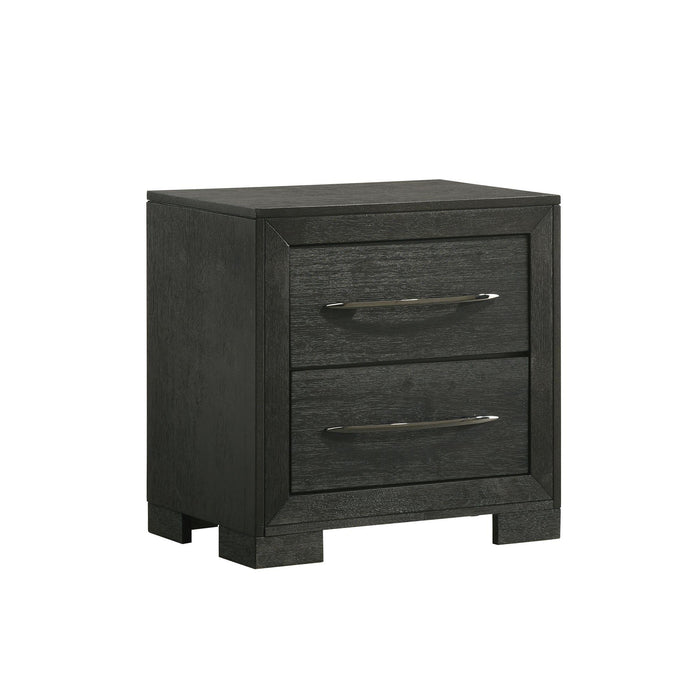 Allan 2-Drawer Nightstand in Black