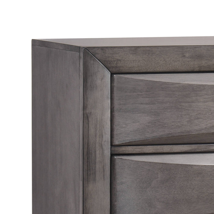 Emily Chest Grey 5Drawer (Sturdy) - Venta Furnishings (San Antonio,TX)