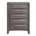 Emily Chest Grey 5Drawer (Sturdy) - Venta Furnishings (San Antonio,TX)