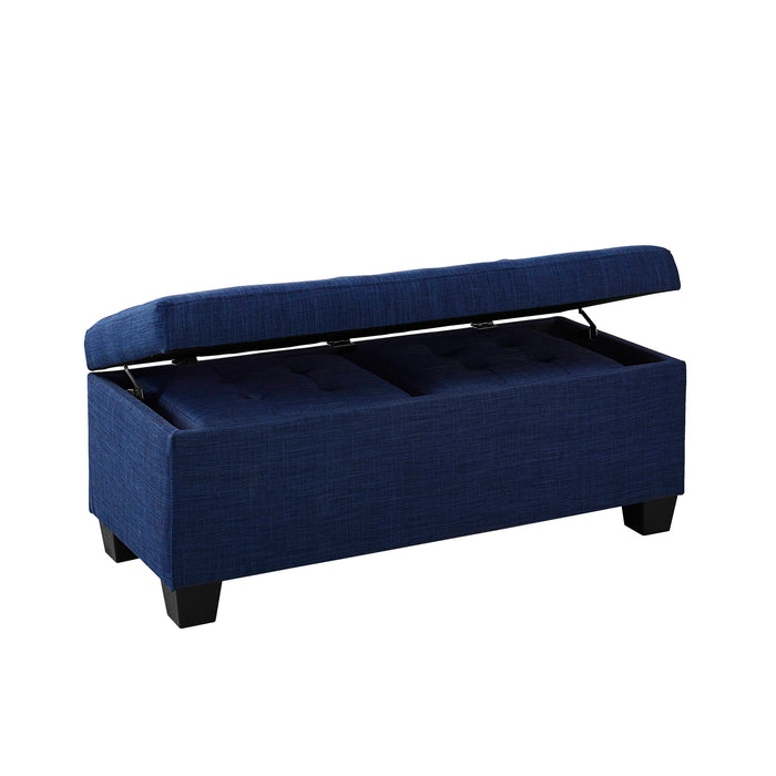 Ethan 3Pk Storage Bench with 2 Ottoman in Heirloom Blue (ISTA3A)