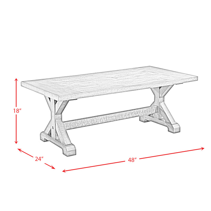 Finn Trestle Base Coffee Table - Venta Furnishings (San Antonio,TX)