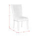 Francesca Rectangular Dining Grey Velvet Side Chair W/ Nailhead Trim (2 Per Pack) - Venta Furnishings (San Antonio,TX)