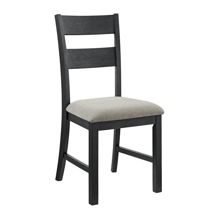 Garcia 6PC Dining Set with Table, 4 Chairs, and Bench in Black - Venta Furnishings (San Antonio,TX)