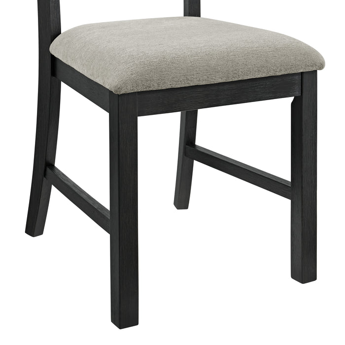 Garcia 5PC Dining Set with Table and 4 Chairs in Black - Venta Furnishings (San Antonio,TX)