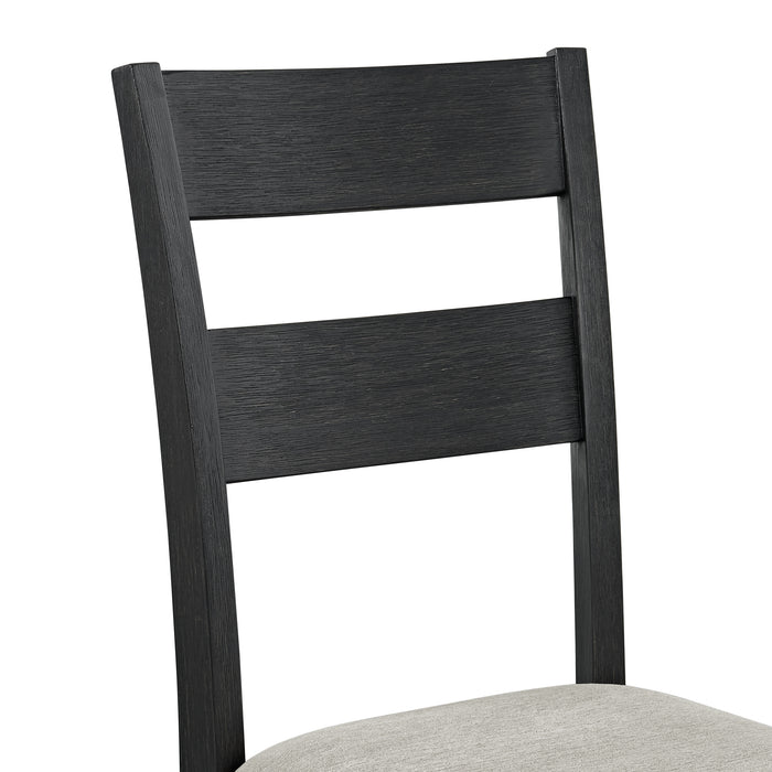 Garcia 6PC Dining Set with Table, 4 Chairs, and Bench in Black - Venta Furnishings (San Antonio,TX)