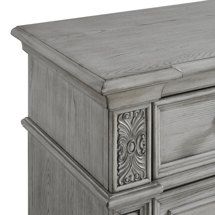 Glenmore 15-Drawer Mansion Chest in Aged Grey