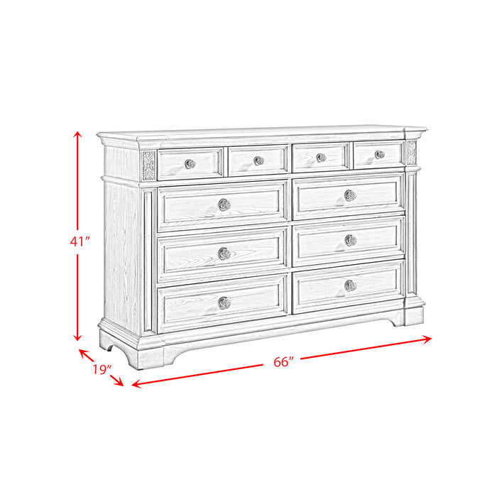 Glenmore 8-Drawer Dresser in Aged Grey - Venta Furnishings (San Antonio,TX)